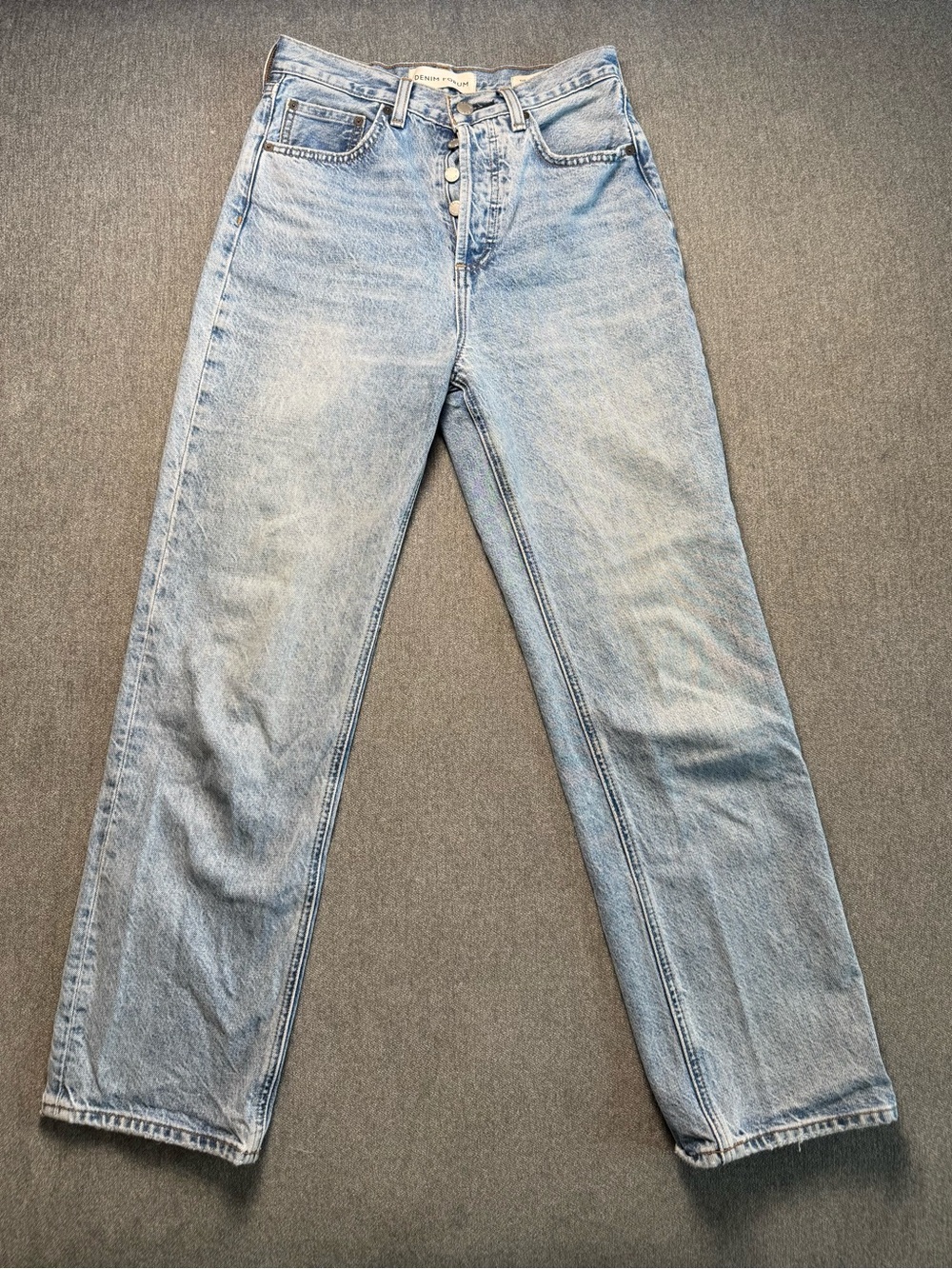 Denim Forum Light Blue High-Rise loose Jeans